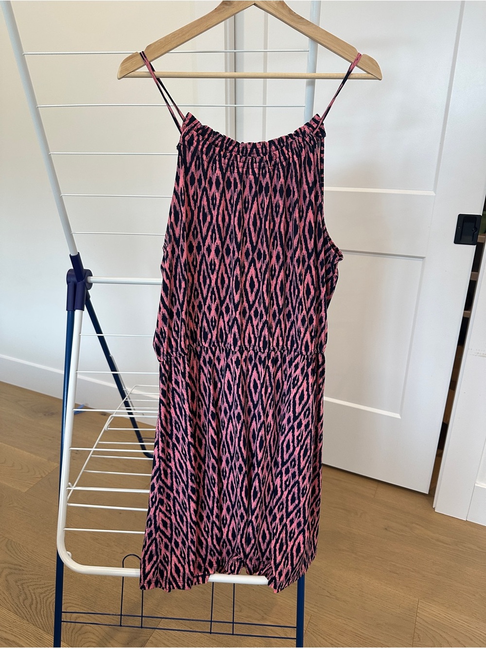 Banana Republic Pink and Black Patterned Dress
